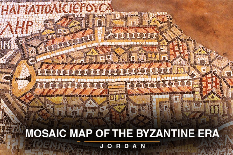 mosaic map of the byzantine era